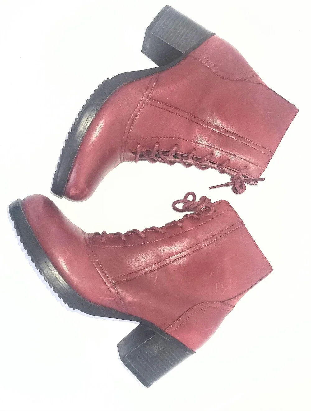 Dansko Ames Red Leather Ankle Boot Casual Combat Boot Size 39 Or 8.5 - 9 US - Picture 2 of 16